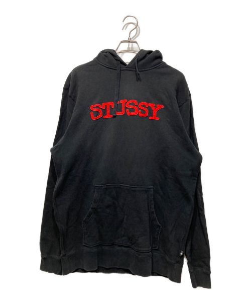 stussy（ステューシー）stussy (ステューシー) プルオーバーパーカー ブラック サイズ:XLの古着・服飾アイテム