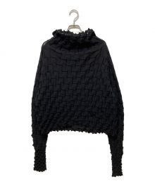 ISSEY MIYAKE（イッセイミヤケ）の古着「WOOL SHELL KNIT」｜ブラック