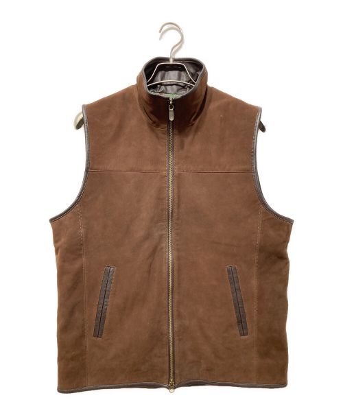 Dubarry（デュバリー）Dubarry (デュバリー) Dunhill Leather Gilet Walnut ブラウン サイズ:Ｍの古着・服飾アイテム