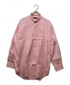 COMME des GARCONS HOMME DEUXコムデギャルソン オム ドゥ）の古着「ストライプシャツ」｜ピンク