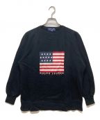 POLO SPORTポロスポーツ）の古着「Stars And stripes Sweat」｜ブラック