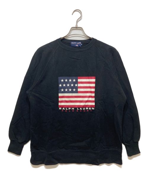 POLO SPORT（ポロスポーツ）POLO SPORT (ポロスポーツ) Stars And stripes Sweat ブラック サイズ:Ⅿの古着・服飾アイテム