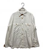 TOMORROW LANDトゥモローランド）の古着「セルローストリアセテートダブルポケットシャツ」｜ホワイト