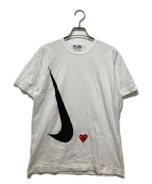 PLAY COMME des GARCONS（プレイ コムデギャルソン）PLAY COMME des GARCONS (プレイ コムデギャルソン) NIKE (ナイキ) ハートロゴTEE ホワイト サイズ:Ⅿの古着・服飾アイテム