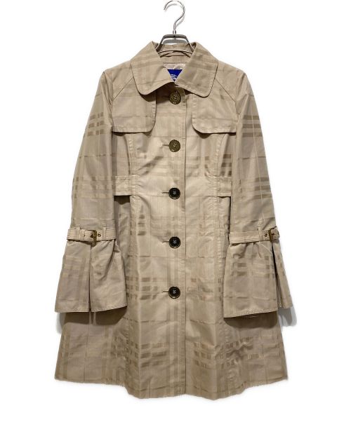 BURBERRY BLUE LABEL（バーバリーブルーレーベル）BURBERRY BLUE LABEL (バーバリーブルーレーベル) シャドーチェックトレンチコート ベージュ サイズ:Ⅿの古着・服飾アイテム