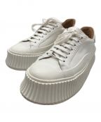 JIL SANDERジルサンダー）の古着「Vulcanized Leather Sneakers」｜ホワイト