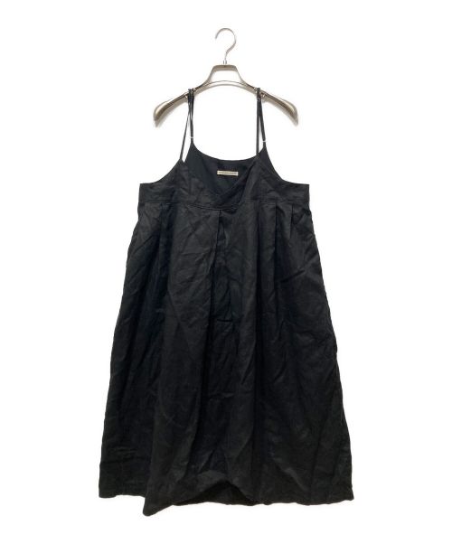 GRANDMA MAMA DAUGHTER（グランマママドーター）GRANDMA MAMA DAUGHTER (グランマママドーター) キャミソールリネンワンピース ブラック サイズ:1の古着・服飾アイテム