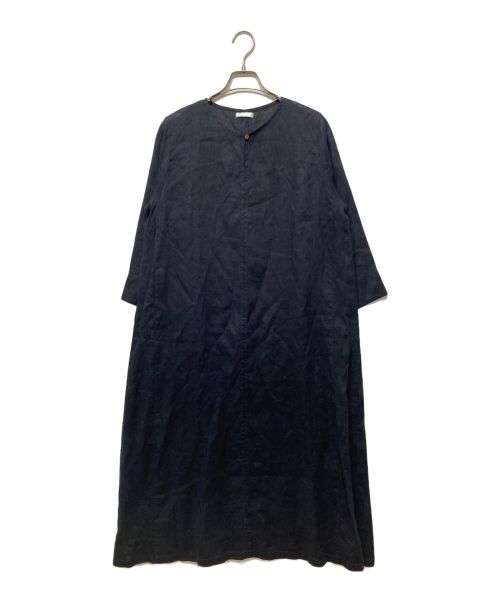 fog linen work（フォグリネンワーク）fog linen work (フォグリネンワーク) リネンワンピース ネイビー サイズ:‐の古着・服飾アイテム