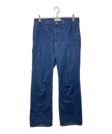 MONKEY TIME（モンキータイム）の古着「DENIM BACK SLIT FLARE TROUSER」｜インディゴ