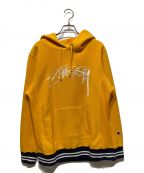 Champion×stussyチャンピオン×ステューシー）の古着「コラボ REVERSE WEAVE パーカー」｜イエロー