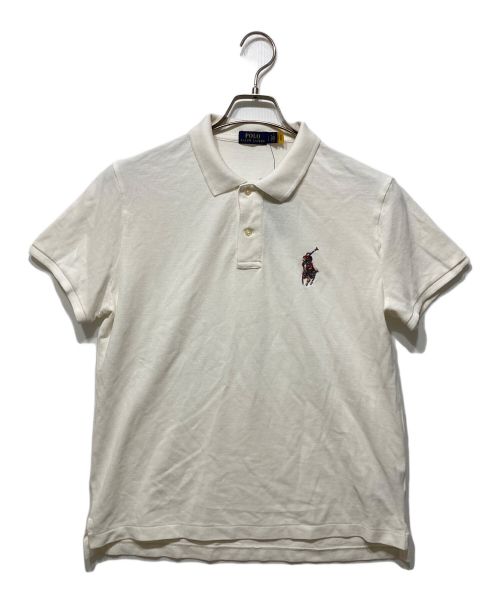 POLO RALPH LAUREN（ポロ・ラルフローレン）POLO RALPH LAUREN (ポロ・ラルフローレン) ビーズホースポロシャツ ホワイト サイズ:L 未使用品の古着・服飾アイテム