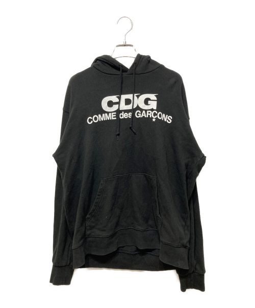 CDG（シーディージー）CDG (シーディージー) プリントパーカー ブラック サイズ:XLの古着・服飾アイテム