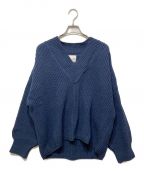 L'appartementアパルトモン）の古着「Denim V/N Oversize Knit」｜ネイビー