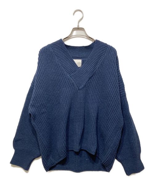 L'appartement（アパルトモン）L'appartement (アパルトモン) Denim V/N Oversize Knit ネイビー サイズ:Sの古着・服飾アイテム