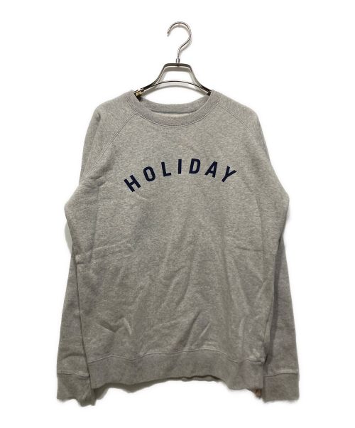 holiday（ホリデー）HOLIDAY (ホリデー) 裏起毛HOLIDAYロゴスウェット グレー サイズ:Lの古着・服飾アイテム