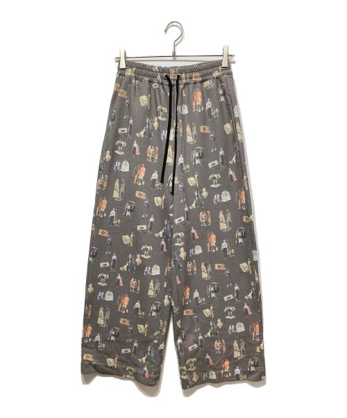 MAISON SPECIAL（メゾンスペシャル）MAISON SPECIAL (メゾンスペシャル) Dot People Print Easy Pants グレー サイズ:Sの古着・服飾アイテム