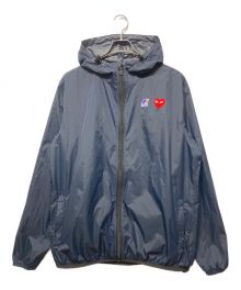 K-WAY×PLAY COMME des GARCONS（ケイウェイ×プレイ コムデギャルソン）の古着「ナイロンジャケット」｜ネイビー