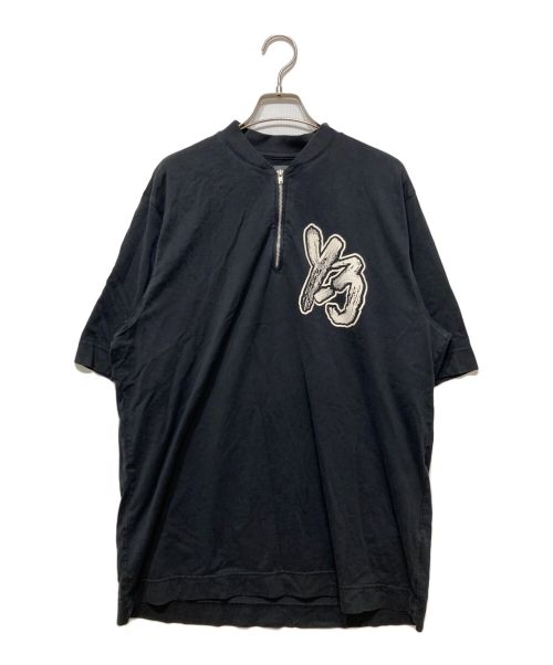 Y-3（ワイスリー）Y-3 (ワイスリー) ハーフジップカットソー / HZ SS TEE ブラック サイズ:Ⅿの古着・服飾アイテム