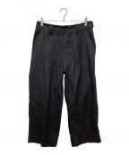 MARGARET HOWELLマーガレットハウエル）の古着「LINEN CANVAS TROUSERS」｜ブラック