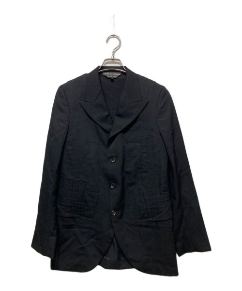 COMME des GARCONS HOMME PLUS（コムデギャルソンオムプリュス）COMME des GARCONS HOMME PLUS (コムデギャルソンオムプリュス) インサイドアウトスパンコール3Bジャケット ブラック サイズ:XSの古着・服飾アイテム