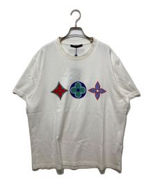 LOUIS VUITTON（ルイ ヴィトン）の古着「マルチカラーモノグラムプリンテッドTシャツ」｜ホワイト