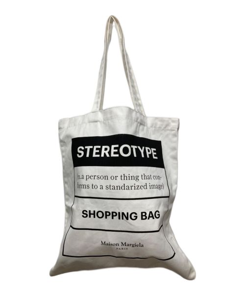 Maison Margiela（メゾンマルジェラ）Maison Margiela (メゾンマルジェラ) STEREOTYPE SHOPPING BAG ホワイトの古着・服飾アイテム