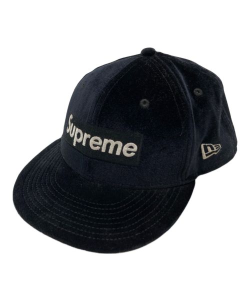 SUPREME（シュプリーム）SUPREME (シュプリーム) New Era (ニューエラ) キャップ / Velour Box Logo ブラック サイズ:7　8/1　（56.8ｃｍ）の古着・服飾アイテム