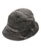 SUPREMEシュプリーム）の古着「バケットハット / Logo Denim Crusher」｜グレー