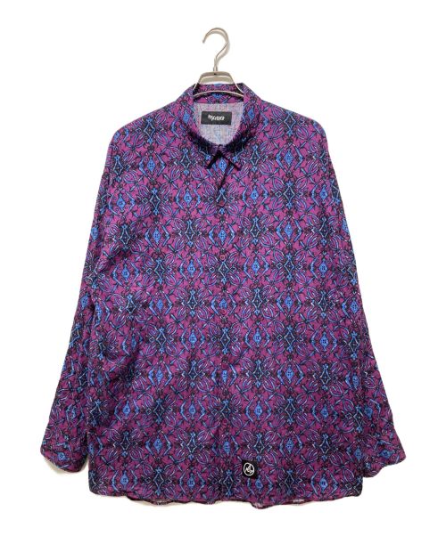 MASSES（マシス）MASSES (マシス) ARABESQUE PATTERN SHIRT パープル サイズ:Mの古着・服飾アイテム