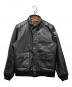 HOUSTONヒューストン）の古着「A-2 LEATHER JACKET」｜ブラック