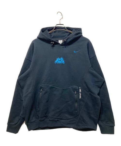 NIKE（ナイキ）NIKE (ナイキ) OFFWHITE (オフホワイト) FLC HOODIE ネイビー サイズ:XLの古着・服飾アイテム