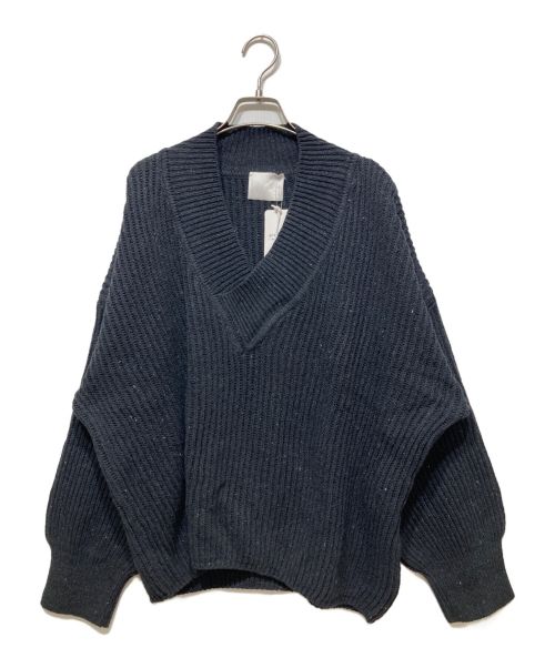 L'appartement（アパルトモン）L'appartement (アパルトモン) TwinsFlorenceDenimV/NOversizeKnit グレー サイズ:FREEの古着・服飾アイテム