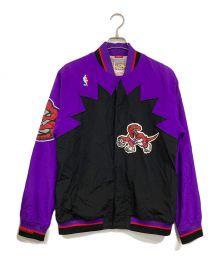 MITCHELL & NESS（ミッチェルアンドネス）の古着「オーセンイェックウォームアップジャケット」｜パープル