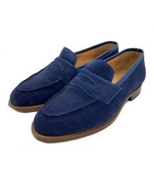 GRENSON（グレンソン）の古着「スウェードコインローファー」｜ネイビー