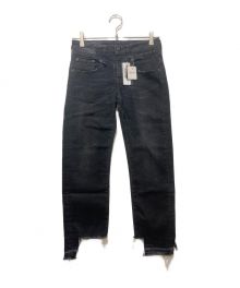 R13×L'Appartement取扱い（アールサーティン×アパルトモントリアツカイ）の古着「Boy Straight-Leg Crop Jeans」｜ブラック