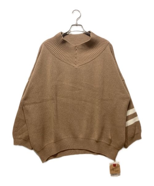 L'appartement（アパルトモン）L'appartement (アパルトモン) Jacquared Vネック KNIT ブラウン サイズ:FREEの古着・服飾アイテム