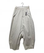 7440 37 17440 37 1）の古着「タックパンツ / Big drop crotch wide leg casual pants」｜アイボリー