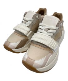 BURBERRY（バーバリー）の古着「ローカットスニーカー / CHECK PANEL SNEAKERS」｜アイボリー