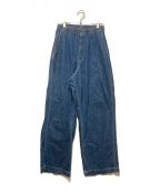 Graphpaperグラフペーパー）の古着「DENIM BAGGY PANTS」｜インディゴ