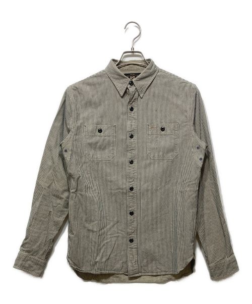 RRL（ダブルアールエル）RRL (ダブルアールエル) ヒッコリーシャツ ブルー サイズ:Sの古着・服飾アイテム