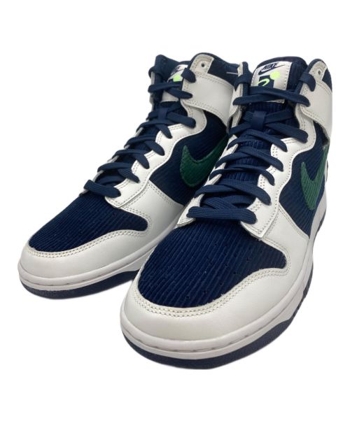 NIKE（ナイキ）NIKE (ナイキ) ハイカットスニーカー / Dunk High EMB ホワイト×ネイビー / College Navy サイズ:27.5cmの古着・服飾アイテム