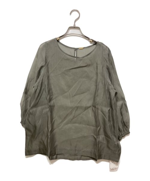 L'appartement（アパルトモン）L'Appartement (アパルトモン) Cupra Silk Organdy Blouse グレー サイズ:-の古着・服飾アイテム