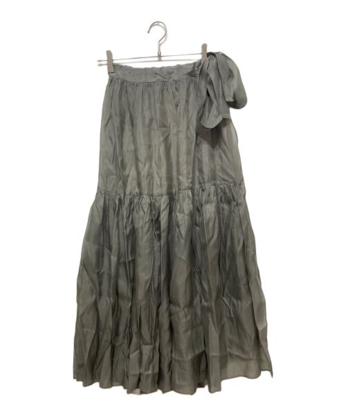 L'appartement（アパルトモン）L'appartement (アパルトモン) Cupra Silk Organdy Skirt グリーン サイズ:999の古着・服飾アイテム