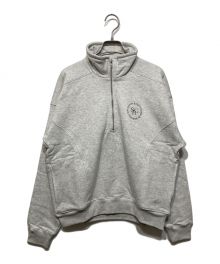 sporty&rich×L'Appartement取扱い（スポーティーアンドリッチ×アパルトモントリアツカイ）の古着「ハーフジップスウェット / SRHWC QUARTER ZIP SWEAT」｜グレー