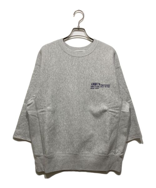 Americana（アメリカーナ）Americana (アメリカーナ) L'Appartement別注 (アパルトモンベッチュウ) Halfsleeve Logo Sweat グレー サイズ:FREEの古着・服飾アイテム