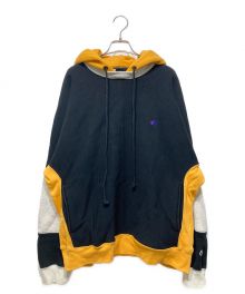 Champion×N.HOOLYWOOD（チャンピオン×エヌ ハリウッド）の古着「コラボパーカー」｜ブラック×グレー×イエロー