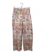 BODEボーディ）の古着「Doodle Stitch embroidered trousers」｜マルチカラー