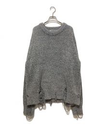 ANDERSSON BELL（アンダースンベル）の古着「DAMAGED CREW NECK SWEATER」｜ブルー