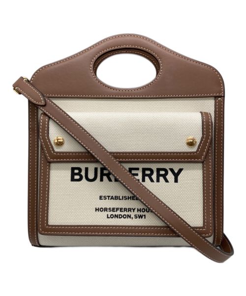 BURBERRY（バーバリー）BURBERRY (バーバリー) ミニポケットバッグ ブラウンの古着・服飾アイテム