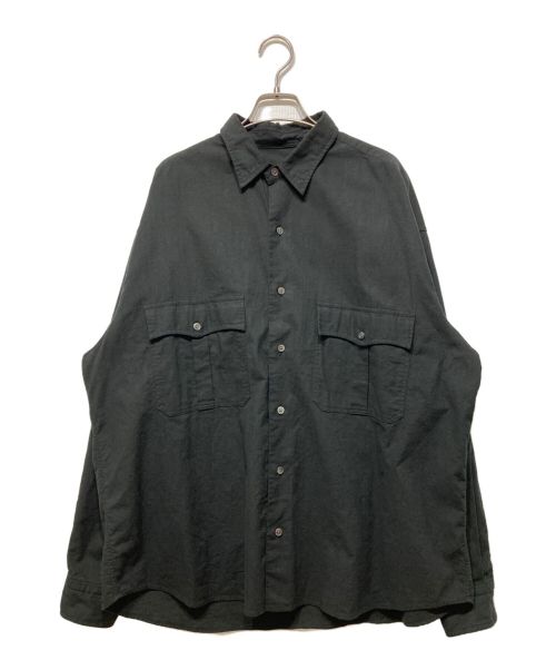 Porter Classic（ポータークラシック）Porter Classic (ポータークラシック) ROLL UP SHIRT ブラック サイズ:Ⅼの古着・服飾アイテム